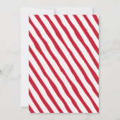 Modern Candy Cane Theme Christmas Party Invitation 招待状 (裏面)