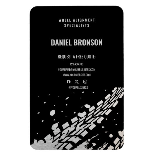 Modern Car Auto Mechanic Repair Service Fridge マグネット (縦)