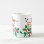 Modern Cardinal Holly Monogram Classic Mug, 11 oz コーヒーマグカップ (中央)