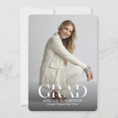 Modern Casual Photo Graduation Invite 招待状 (正面)