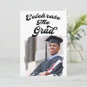 Modern Casual Photo Graduation Party 招待状 (スタンド正面)