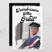 Modern Casual Photo Graduation Party 招待状 (正面/裏面)