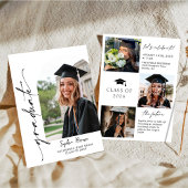 Modern Casual Photo Graduation Party Invitation 招待状