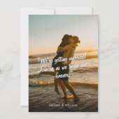 Modern casual photo wedding  招待状 (正面)