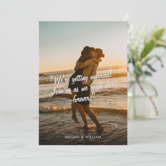 Modern casual photo wedding 招待状 (スタンド正面)