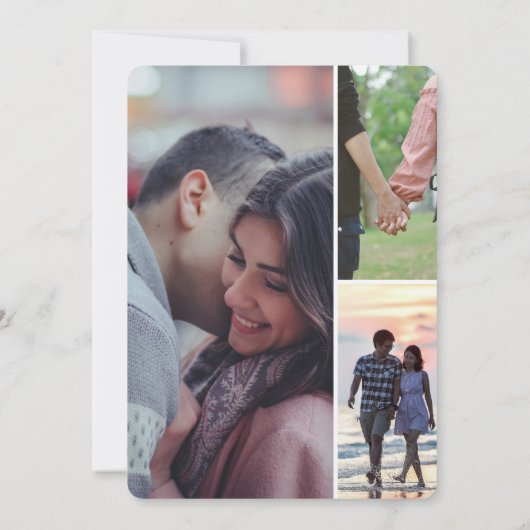 Modern Casual Romantic Couple Wedding Illustration 招待状 (裏面)