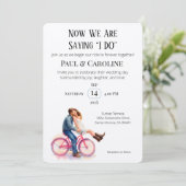 Modern Casual Romantic Couple Wedding Illustration 招待状 (スタンド正面)