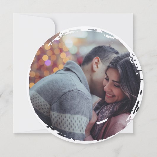 Modern Casual Romantic Couple Wedding Illustration 招待状 (裏面)