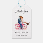 Modern Casual  Romantic Wedding Artistic Couple  ギフトタグ (正面)