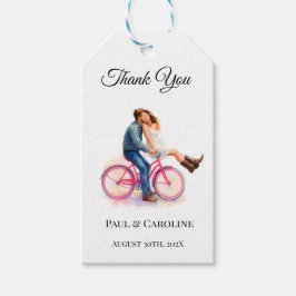 Modern Casual  Romantic Wedding Artistic Couple  ギフトタグ