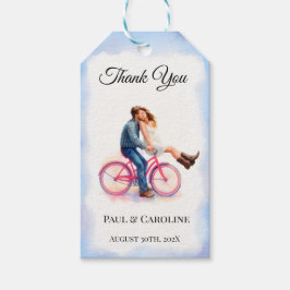 Modern Casual  Romantic Wedding Artistic Couple  ギフトタグ