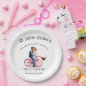 Modern Casual Romantic Wedding Artistic Couple ペーパープレート (パーティー)