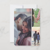 Modern Casual RomanticWedding Couple Watercolor  出欠カード (裏面)