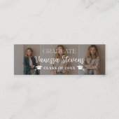 Modern Casual Simple3 photos name card graduation スキニー名刺 (正面)