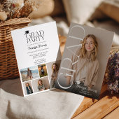 Modern Casual Simple Trendy 6 photos graduation 招待状