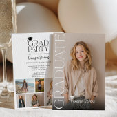 Modern Casual  Simple Trendy 6 photos graduation 招待状