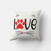 Modern Cat Lover Paw  クッション (裏面)