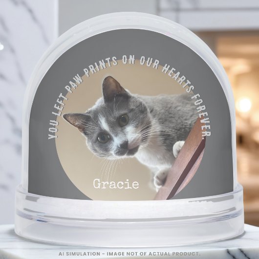 Modern Cat Memorial Remembrance Custom Pet Photos 