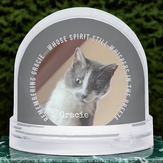 Modern Cat Memorial Remembrance Custom Pet Photos 