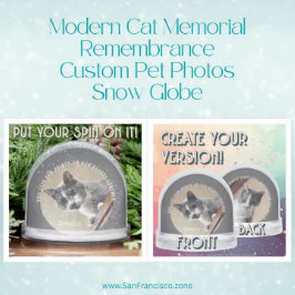 Modern Cat Memorial Remembrance Custom Pet Photos 