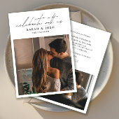 Modern Celebrate With Us 2 Photo Engagement Party 招待状