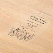 Modern Celebration of Life Arch Acrylic Invitation アクリル招待状 (レイダウン)