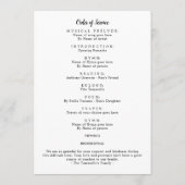 Modern Celebration Of Life Memorial Photo Flat プログラム (裏面)