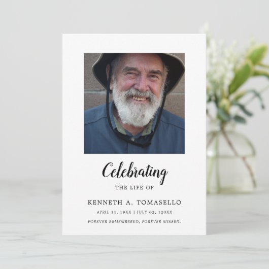 Modern Celebration Of Life Memorial Photo Flat プログラム (スタンド正面)