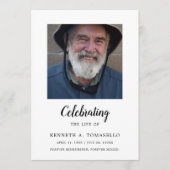 Modern Celebration Of Life Memorial Photo Flat プログラム (正面)