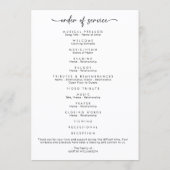 Modern Celebration of Life Photo Funeral プログラム (裏面)