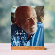 Modern Celebration Of Life Photo Funeral Memorial 