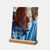 Modern Celebration Of Life Photo Funeral Memorial  アクリルサイン (傾斜)