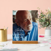 Modern Celebration Of Life Photo Funeral Memorial  アクリルサイン (ウェディング)