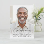 Modern Celebration of Life Photo Memorial 招待状 (スタンド正面)