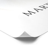 Modern Celebration of Life Photo Script Memorial ポスター (角)