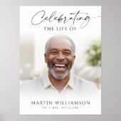 Modern Celebration of Life Photo Script Memorial ポスター (正面)