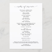 Modern Celebration of Life Photo Script White プログラム (裏面)