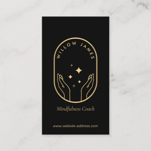 Modern Celestial Meditation Mindfulness Life Coach 名刺 (正面)