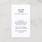 Modern Celestial Mindfulness Life Coach Deep Blue 名刺 (裏面)