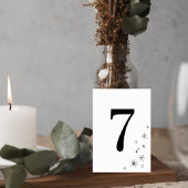 Modern Celestial Minimalist Wedding Table Number テーブルナンバー