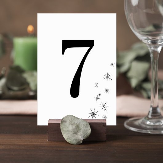 Modern Celestial Minimalist Wedding Table Number テーブルナンバー