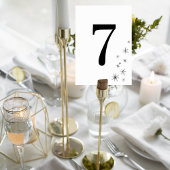 Modern Celestial Minimalist Wedding Table Number テーブルナンバー