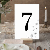Modern Celestial Minimalist Wedding Table Number テーブルナンバー