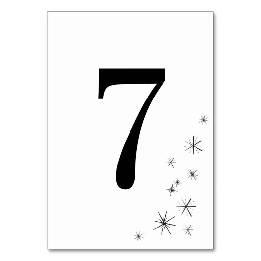 Modern Celestial Minimalist Wedding Table Number テーブルナンバー (正面)