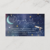 Modern Celestial Moon & Stars Diaper Raffle エンクロージャーカード (正面)