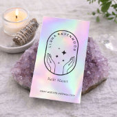 Modern Celestial Reiki Master Healer Holographic 名刺