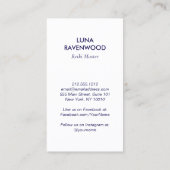 Modern Celestial Reiki Master Healing Hands Blue 名刺 (裏面)