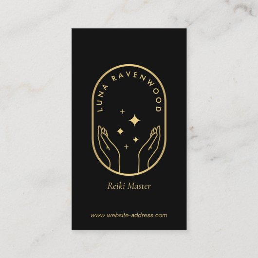 Modern Celestial Reiki Practitioner Healing Hands  名刺 (正面)