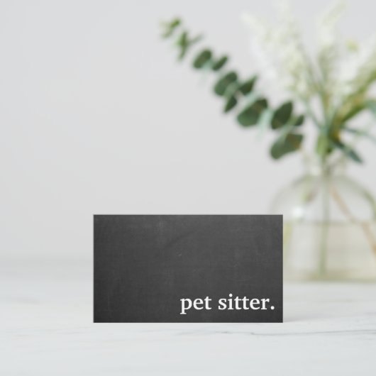 Modern Chalkboard pet pet sitter. Loyalty Card 名刺 (スタンド正面)
