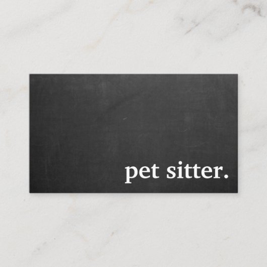 Modern Chalkboard pet pet sitter. Loyalty Card 名刺 (正面)